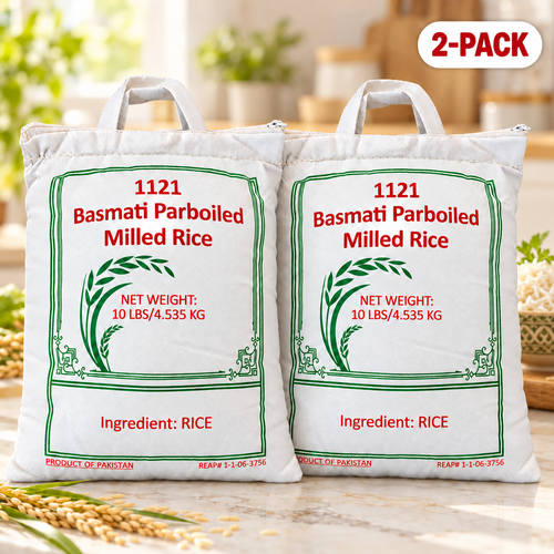 1121 Basmati Parboiled Milled Rice – 10 lb Multipack