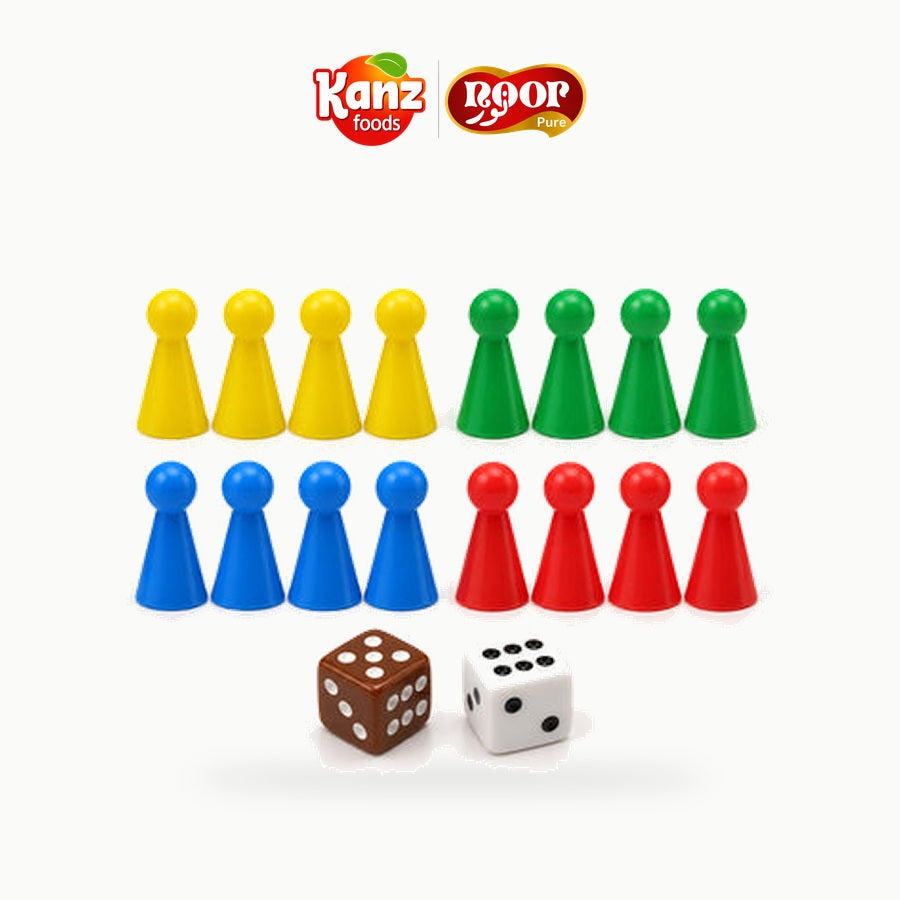 LUDO GAME PIECES WITH DICE