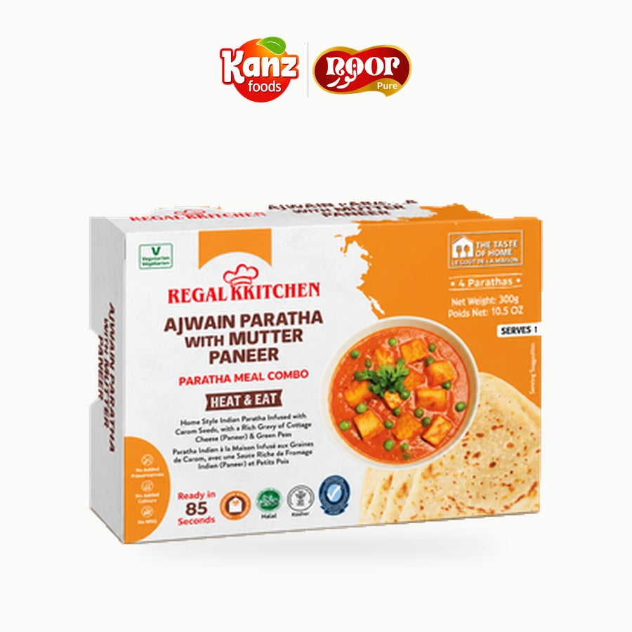 Regal Kitchen Ajwain Paratha With Mutter Paneer
