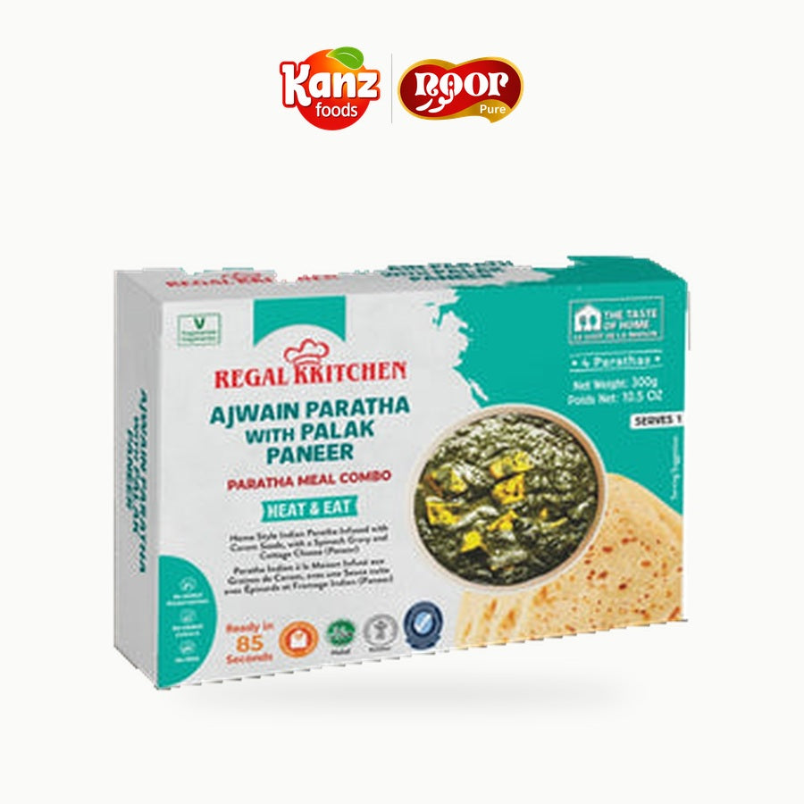 Regal Kitchen Ajwain Paratha With Palak Paneer