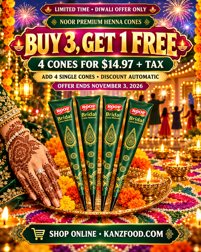 NOOR Premium Henna Cones | Buy 3 Get 1 Free